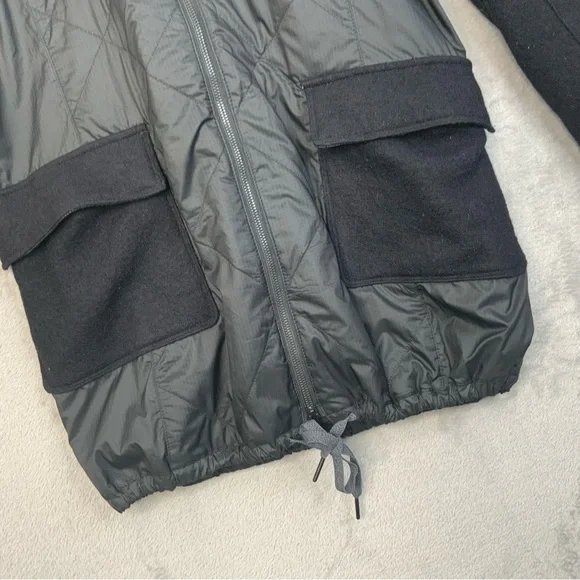 ICEBREAKER Merinoloft Departure Quilted Jacket. Black insulated wool. Size Med. - Picture 4 of 8